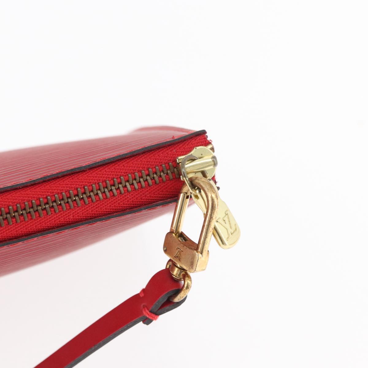 LOUIS VUITTON Epi Pochette Accessoires Pouch Red M52947 LV Auth BA12612A