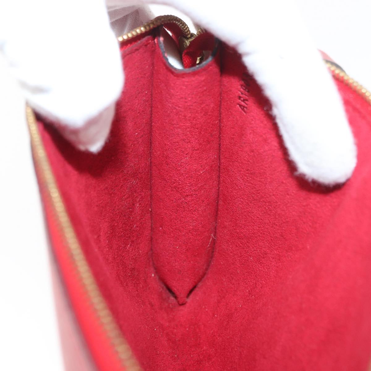 LOUIS VUITTON Epi Pochette Accessoires Pouch Red M52947 LV Auth BA12612A