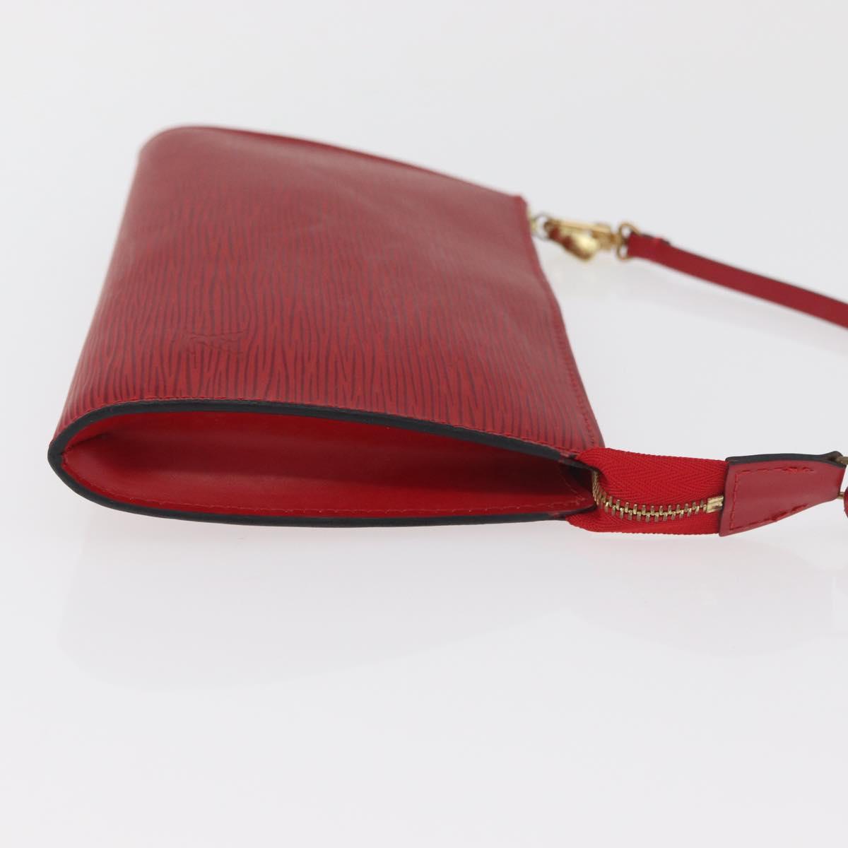 LOUIS VUITTON Epi Pochette Accessoires Pouch Red M52947 LV Auth BA12612A