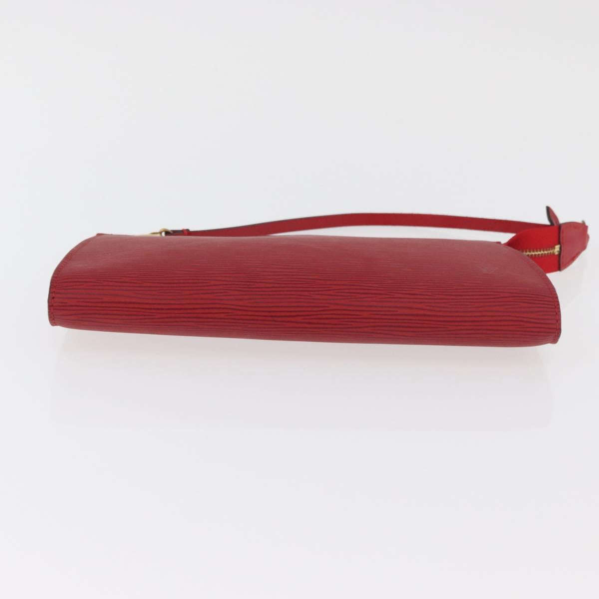 LOUIS VUITTON Epi Pochette Accessoires Pouch Red M52947 LV Auth BA12612A