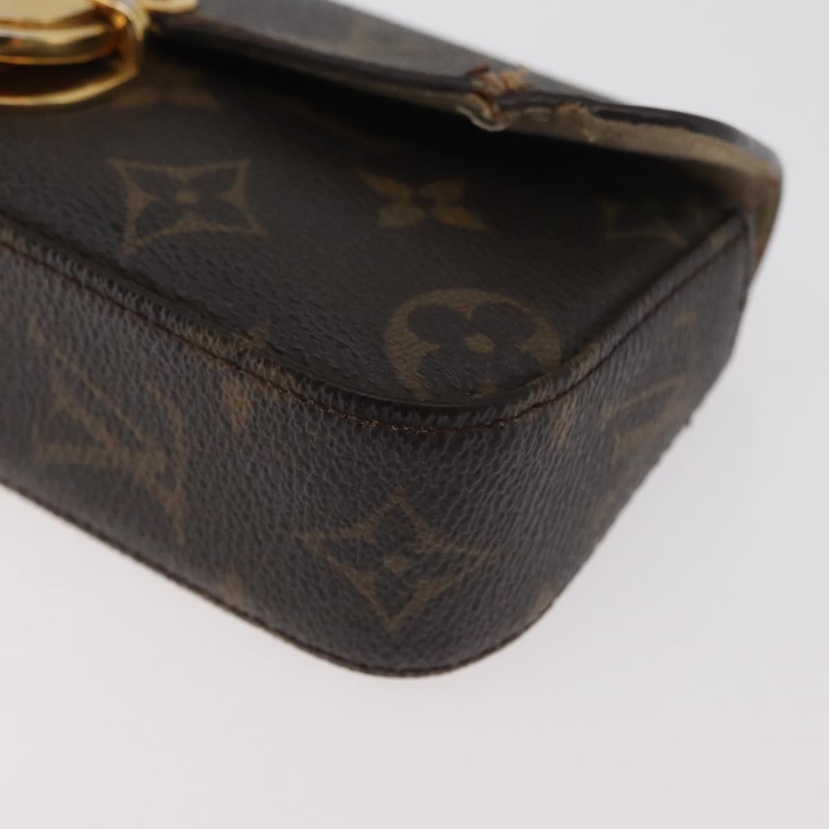 LOUIS VUITTON Monogram Pochette lagoon Glasses Case M60008 LV Auth BA12613