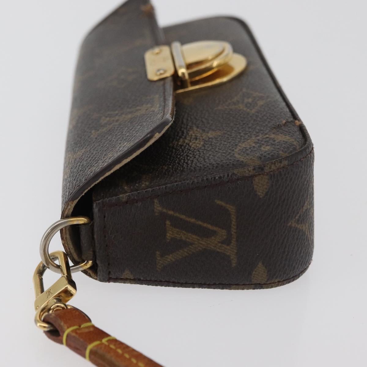 LOUIS VUITTON Monogram Pochette lagoon Glasses Case M60008 LV Auth BA12613