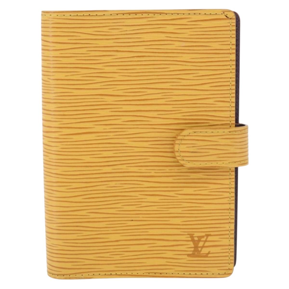 LOUIS VUITTON Epi Agenda PM Day Planner Cover Yellow R20059 LV Auth BA12618