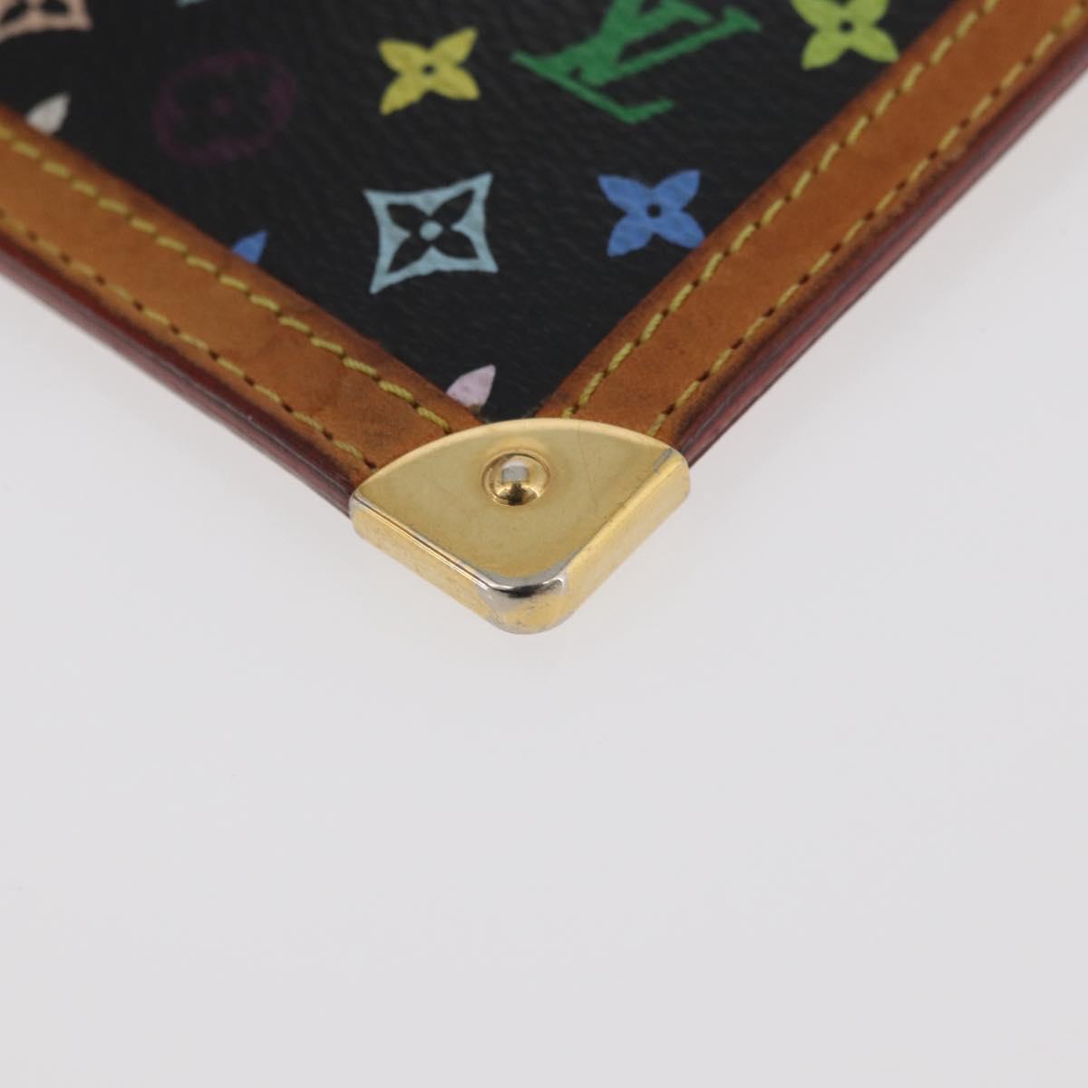 LOUIS VUITTON Monogram Multicolor Pochette Cles Purse Black M13664 Auth BA12619A
