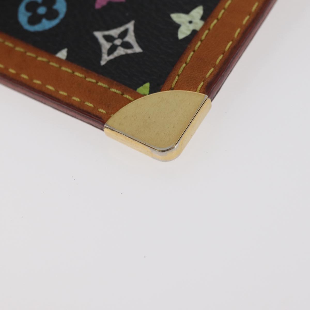 LOUIS VUITTON Monogram Multicolor Pochette Cles Purse Black M13664 Auth BA12619A