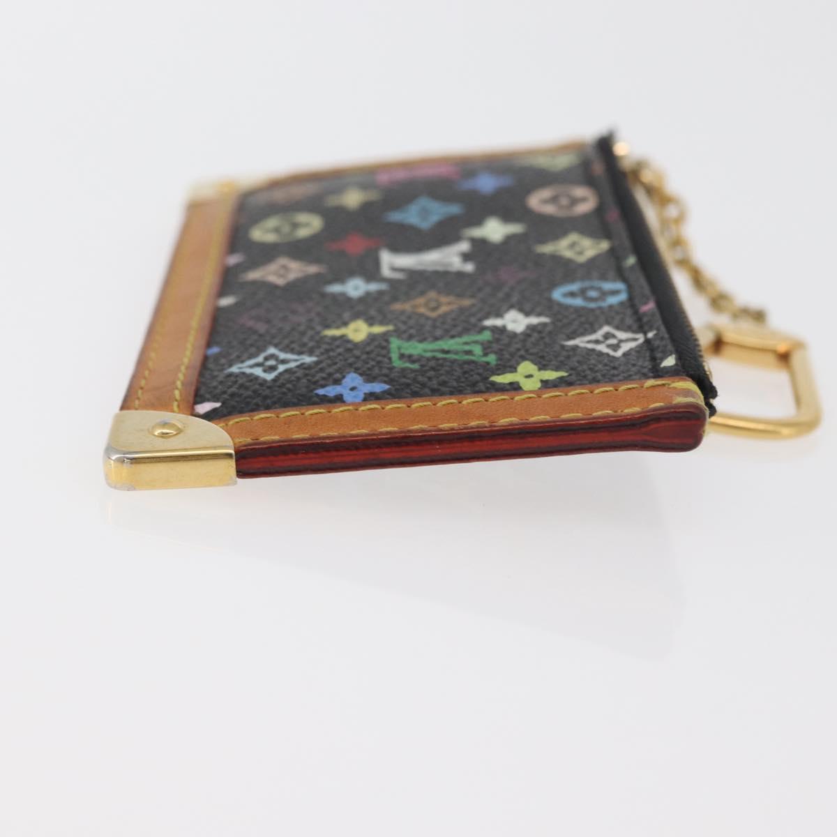 LOUIS VUITTON Monogram Multicolor Pochette Cles Purse Black M13664 Auth BA12619A
