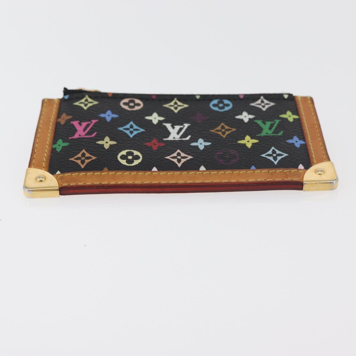 LOUIS VUITTON Monogram Multicolor Pochette Cles Purse Black M13664 Auth BA12619A