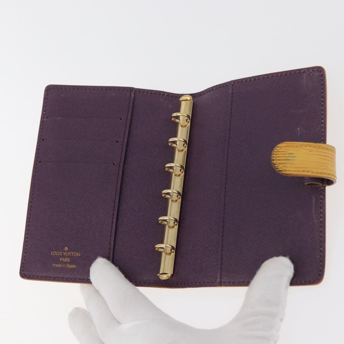 LOUIS VUITTON Epi Agenda PM Day Planner Cover Yellow R20059 LV Auth BA12621