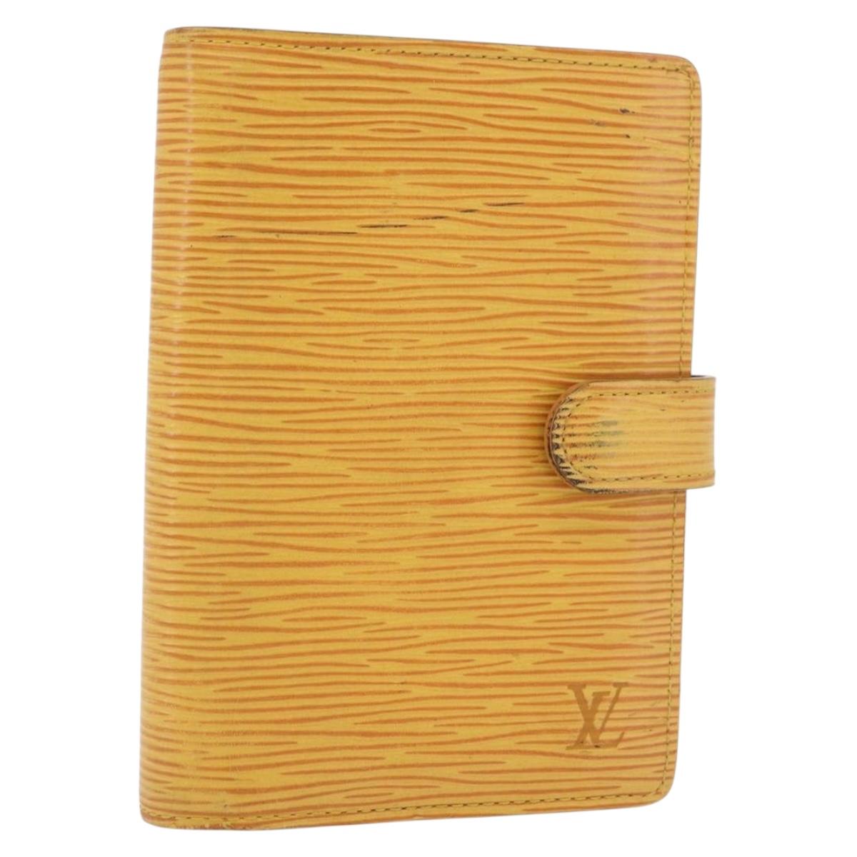 LOUIS VUITTON Epi Agenda PM Day Planner Cover Yellow R20059 LV Auth BA12621