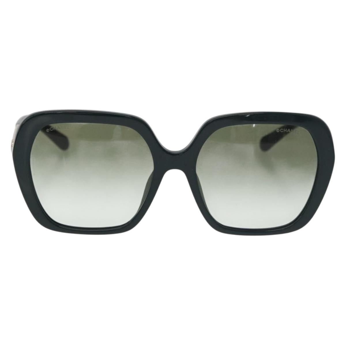 CHANEL Sunglasses plastic Green CC Auth BA12623M