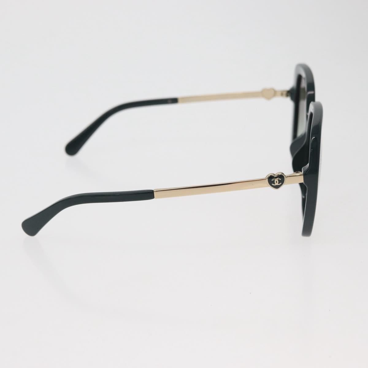 CHANEL Sunglasses plastic Green CC Auth BA12623M