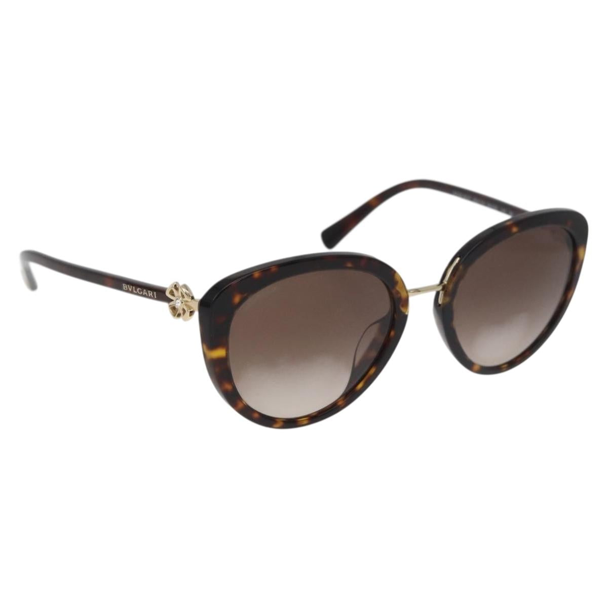 BVLGARI Tortoise Pattern Sunglasses plastic Brown Auth BA12628A