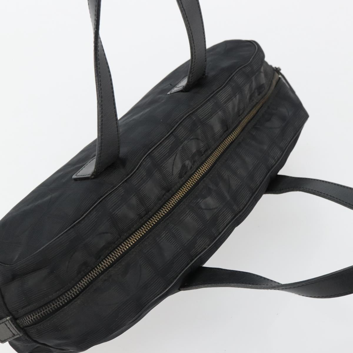 CHANEL New Travel line Hand Bag Nylon Black CC Auth BA12635A