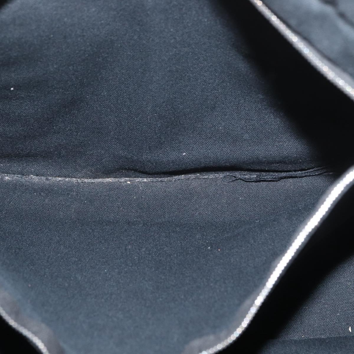 HERMES Fourre Tout MM Tote Bag cotton Black Silver Auth BA12637