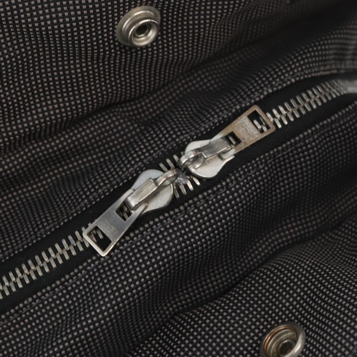 HERMES Her Line Backpack Canvas Gray Silver Auth BA12638A