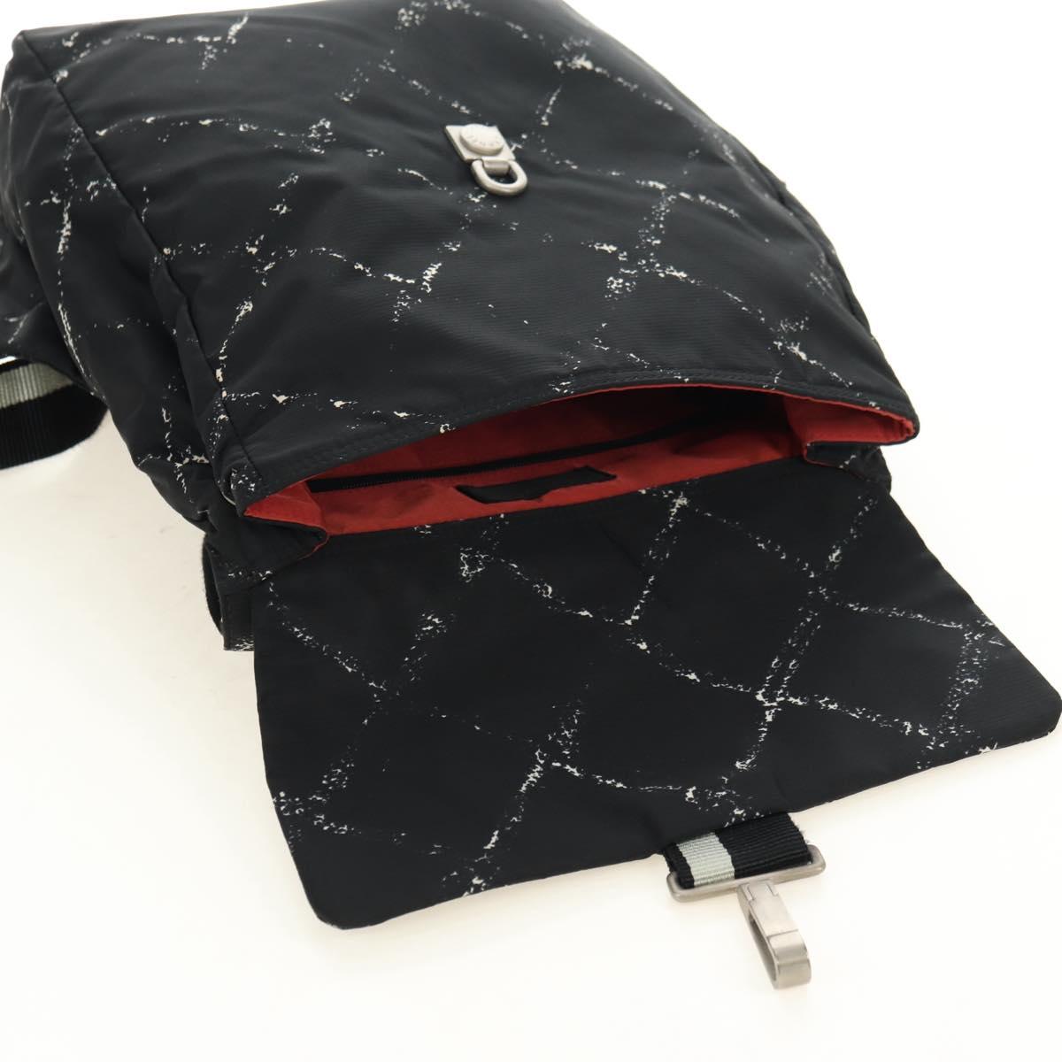 CHANEL New Travel line Backpack Nylon Black CC Auth BA12647V