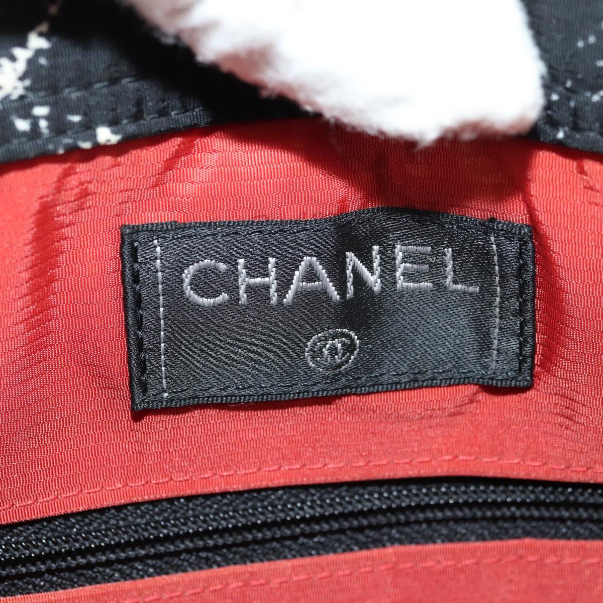 CHANEL New Travel line Backpack Nylon Black CC Auth BA12647V