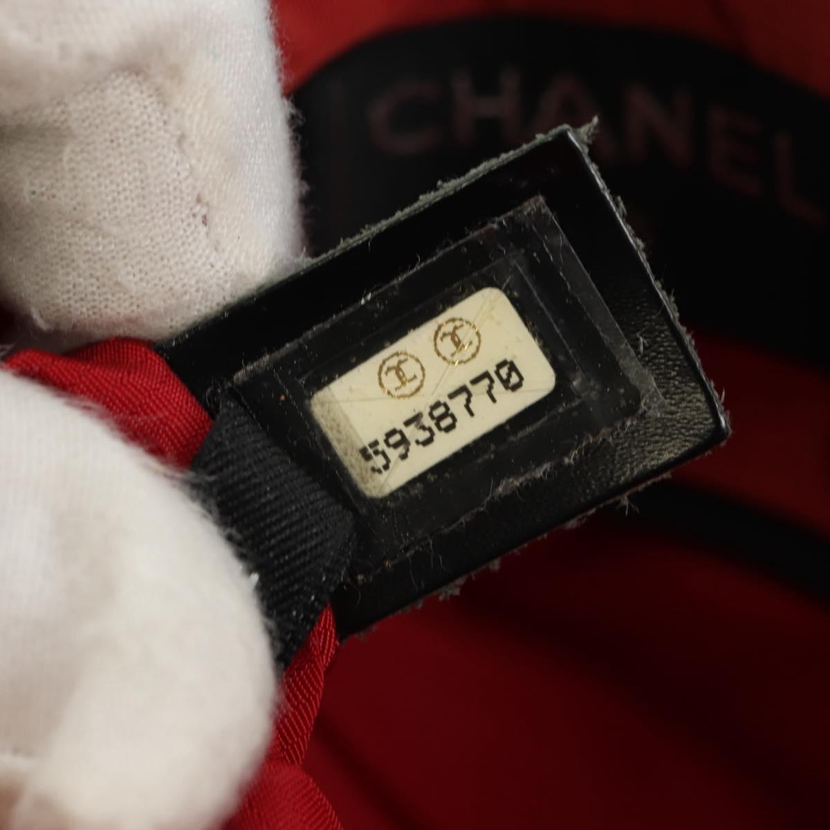 CHANEL New Travel line Backpack Nylon Black CC Auth BA12647V