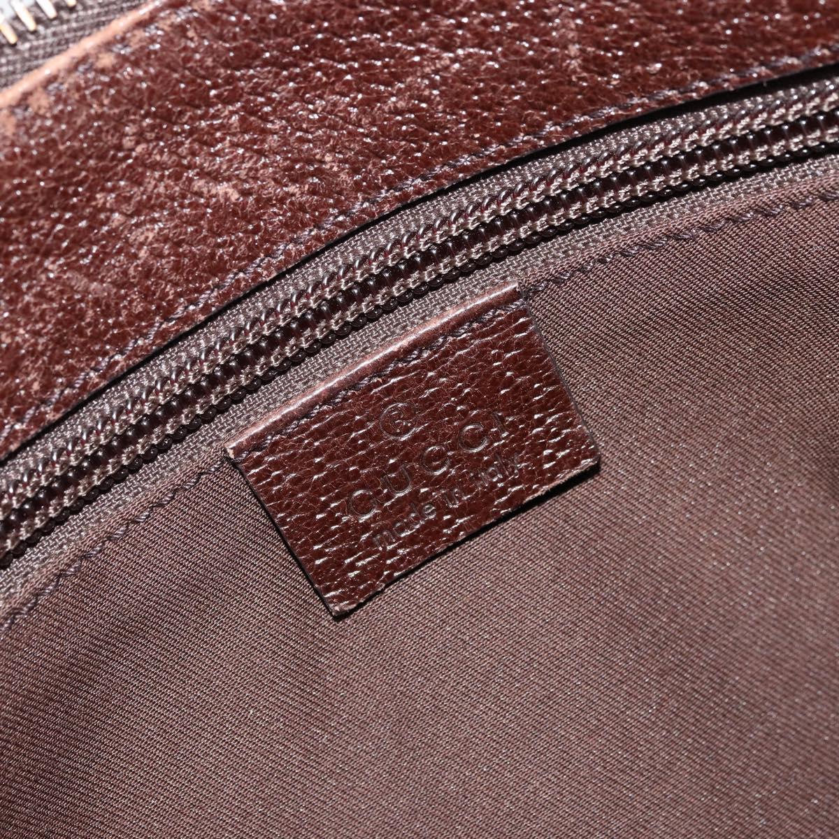 GUCCI GG Canvas Shoulder Bag Beige Silver 114273 Auth BA12651