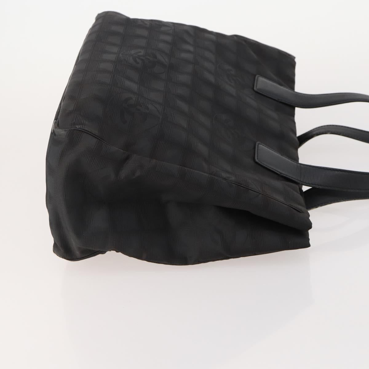 CHANEL New Travel line Tote Bag Nylon 3 Set Black Beige CC Auth BA12659