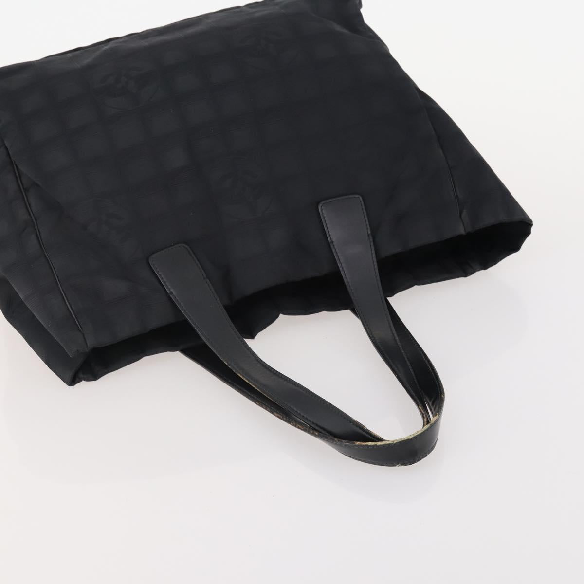 CHANEL New Travel line Tote Bag Nylon 3 Set Black CC Auth BA12665