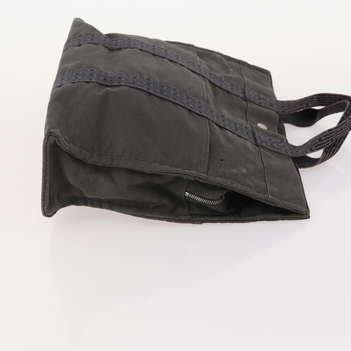 HERMES Tote Bag Canvas 3 Set Black Gray Auth BA12667