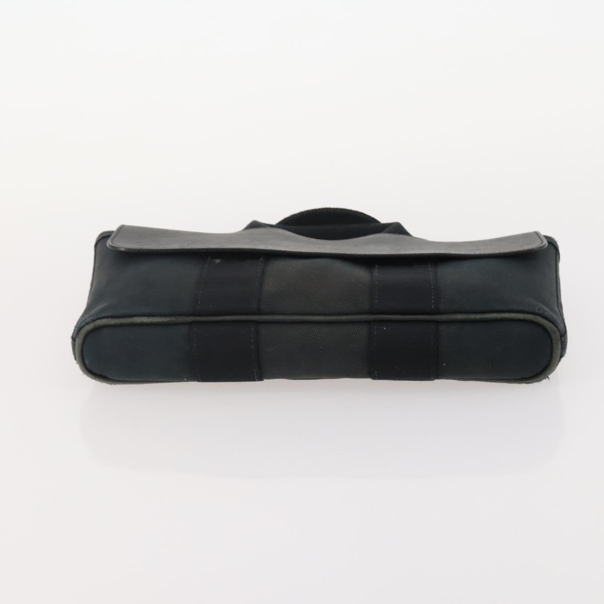 HERMES Tote Bag Canvas 3 Set Black Gray Auth BA12667