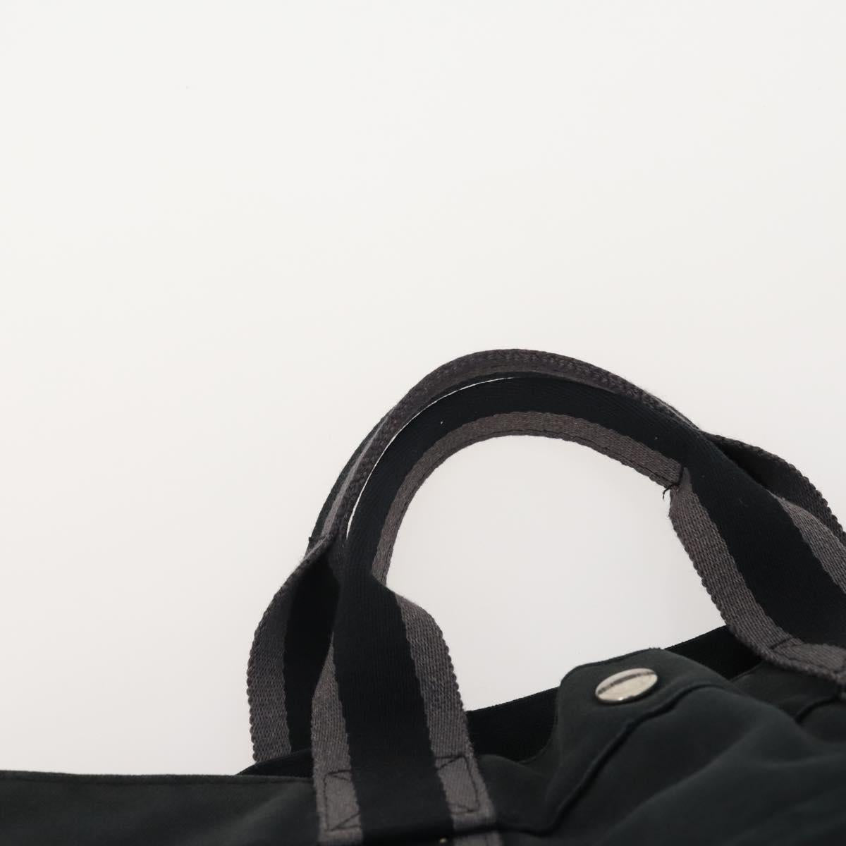 HERMES Fourre Tout Hand Bag Cotton 3 Set Black Gray Auth BA12670