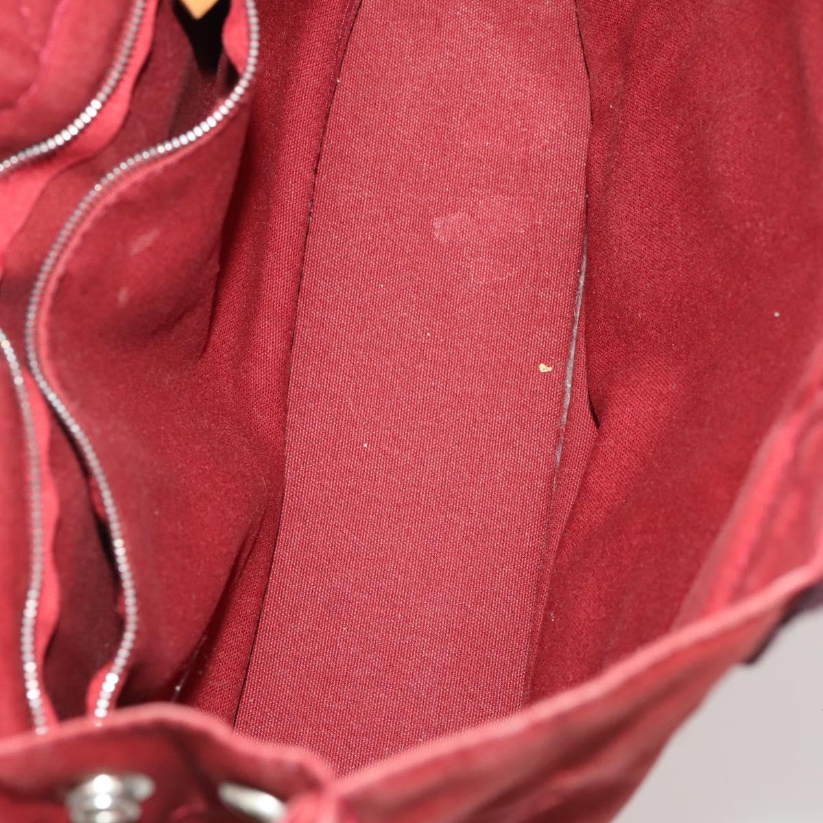 HERMES Fourre Tout Hand Bag Cotton 3 Set White Gray Red Auth BA12676