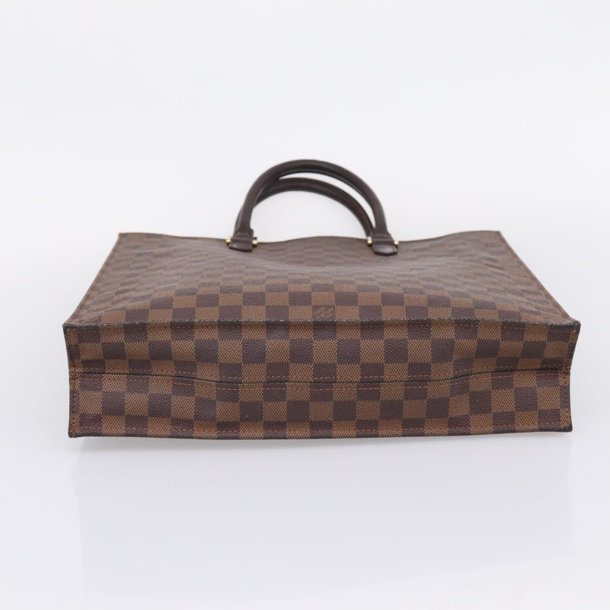 LOUIS VUITTON Damier Ebene Sac Plat Hand Bag N51140 LV Auth BA12683