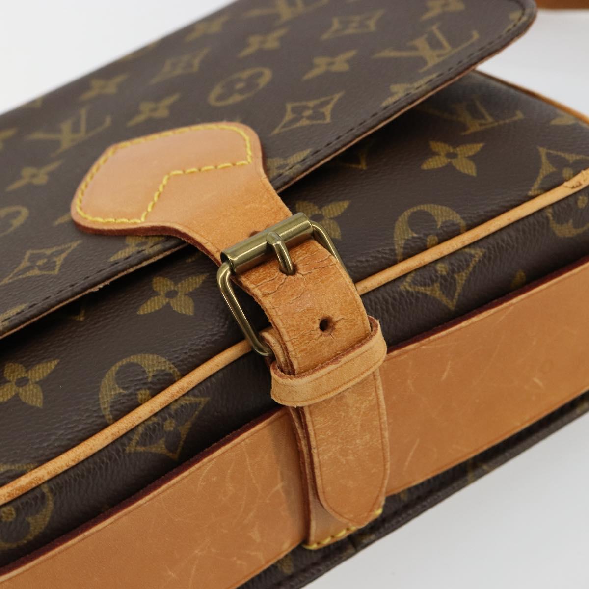 LOUIS VUITTON Monogram Cartouchiere MM Shoulder Bag M51253 LV Auth BA12690