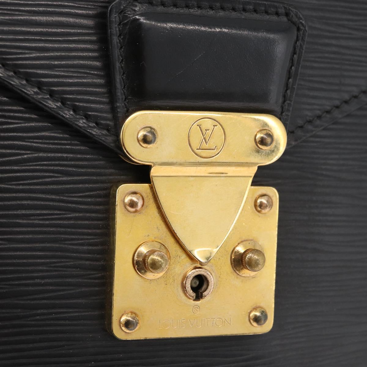 LOUIS VUITTON Epi Serviette Conseiller Business Bag Black M54422 LV Auth BA12699