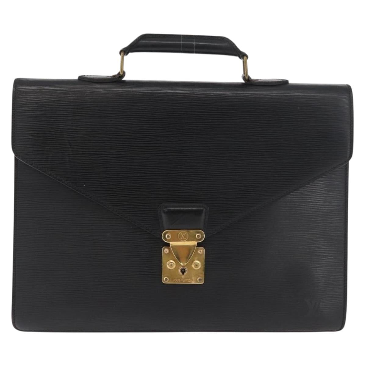LOUIS VUITTON Epi Serviette Conseiller Business Bag Black M54422 LV Auth BA12699