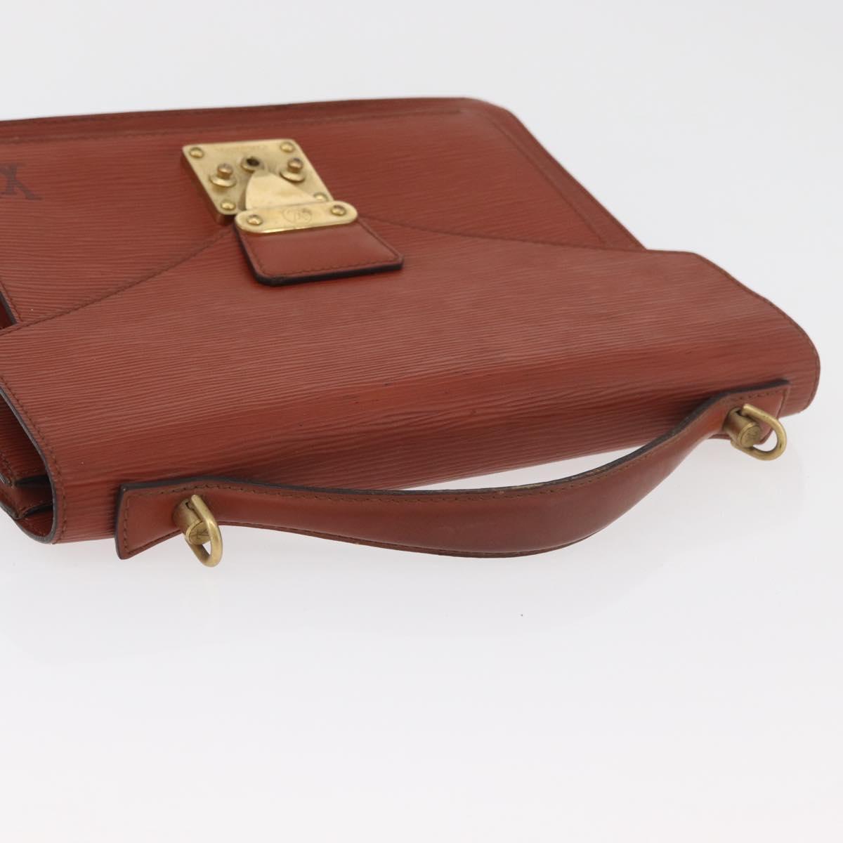 LOUIS VUITTON Epi Monceau 28 Hand Bag Brown M52123 LV Auth BA12701
