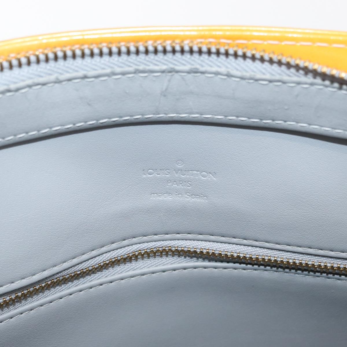 LOUIS VUITTON Monogram Vernis Houston Hand Bag Gris M91053 LV Auth BA12703