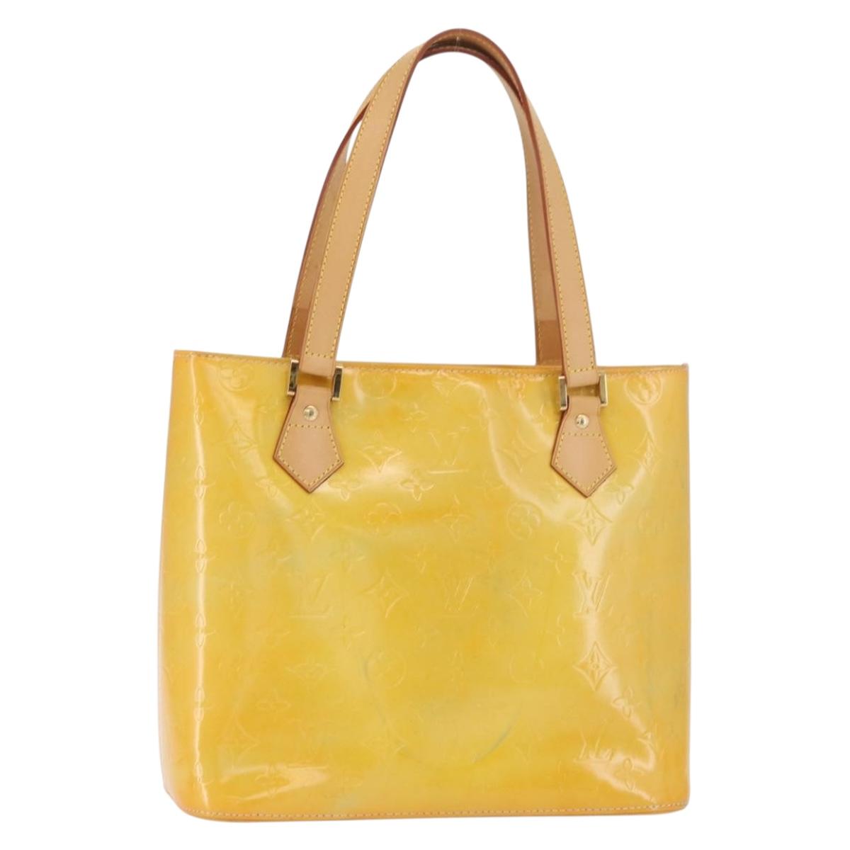 LOUIS VUITTON Monogram Vernis Houston Hand Bag Gris M91053 LV Auth BA12703