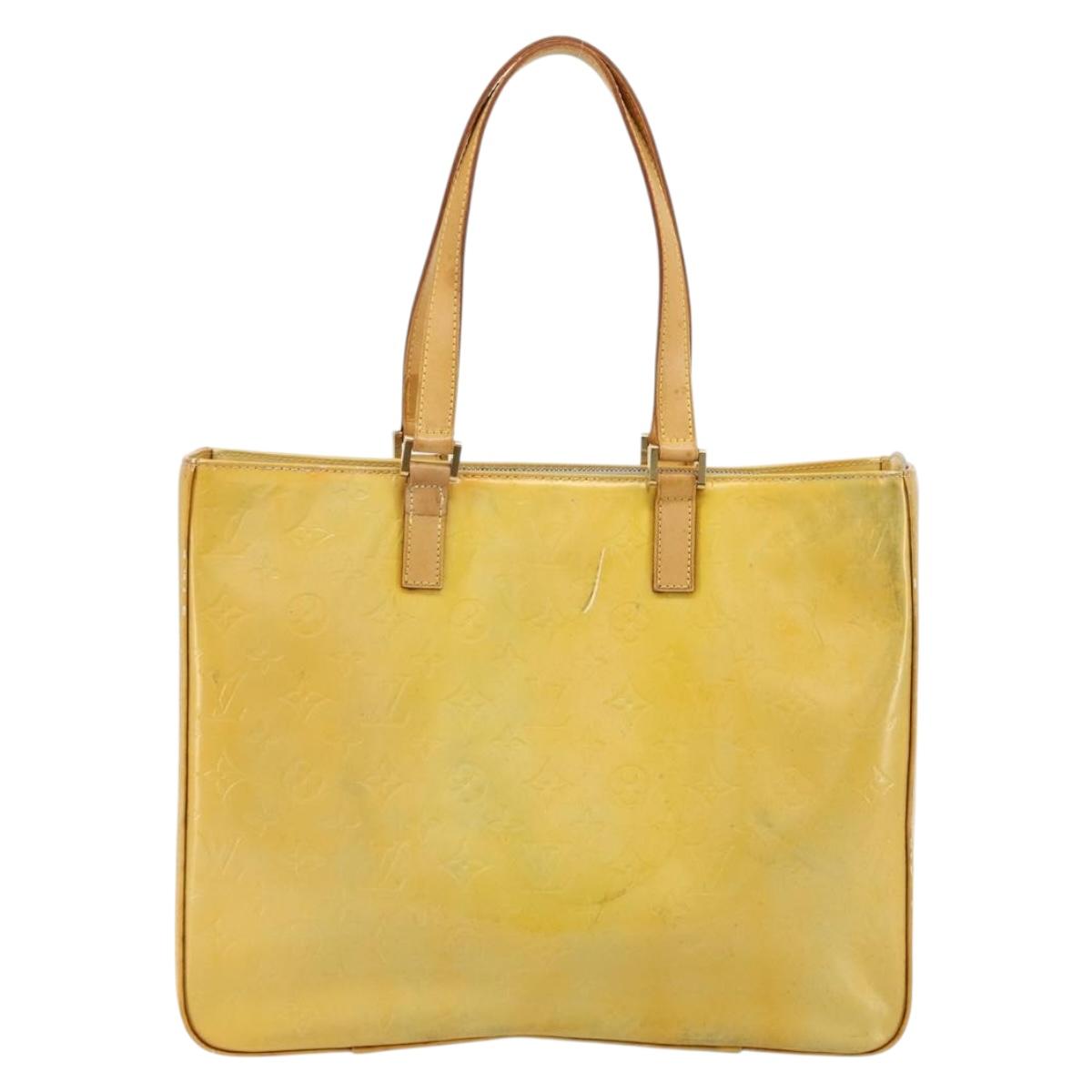 LOUIS VUITTON Monogram Vernis Columbus Tote Bag Gris M91028 LV Auth BA12704