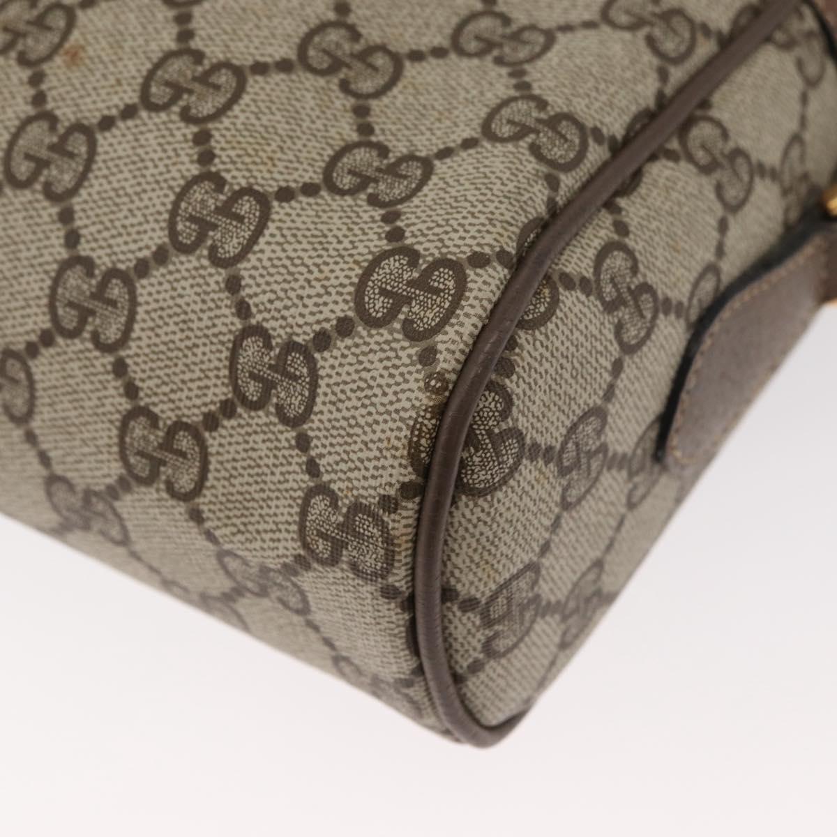 GUCCI GG Supreme Web Sherry Line Bag PVC Beige Gold 24 02 005 Auth BA12706