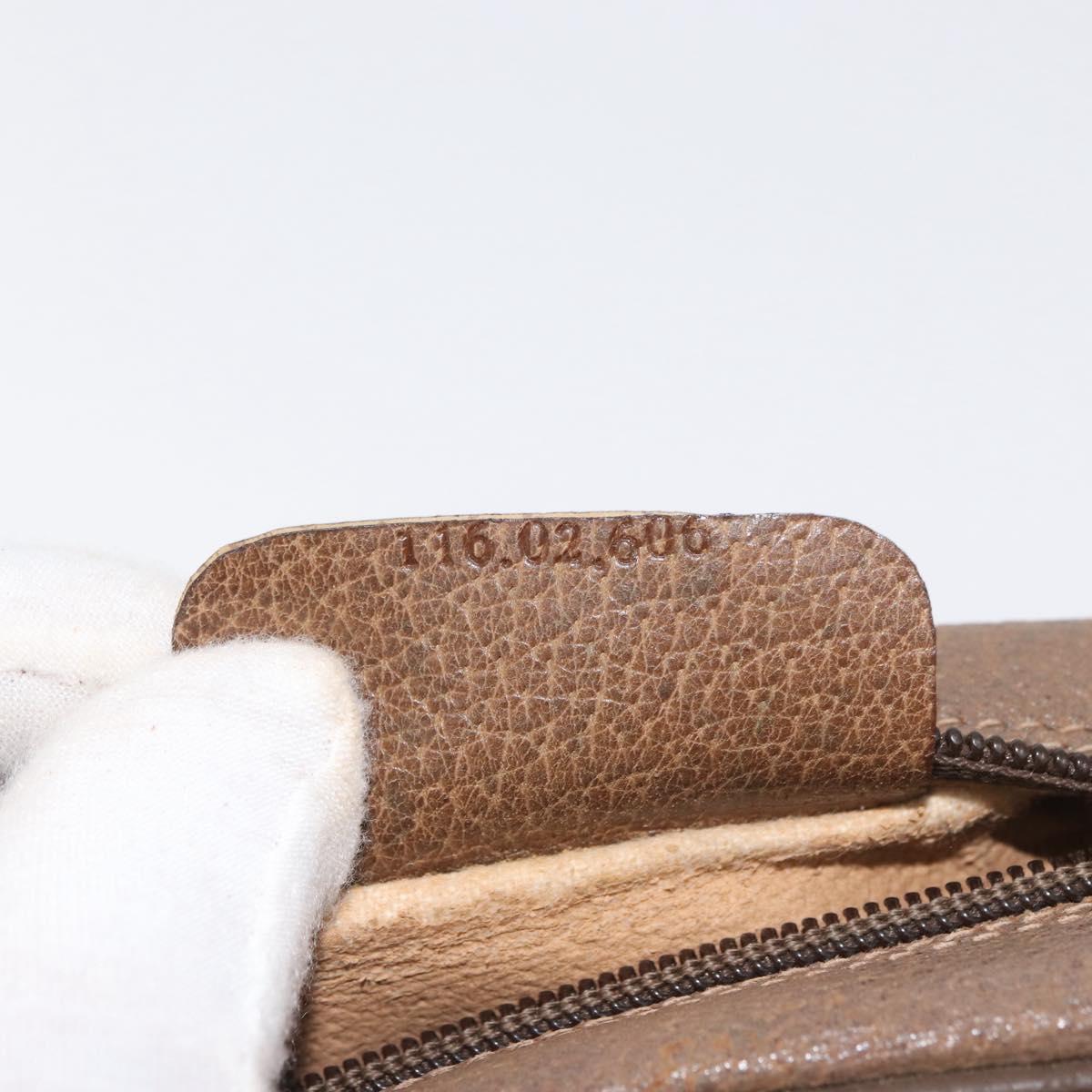 GUCCI GG Supreme Shoulder Bag PVC Beige Gold 116 02 606 Auth BA12707