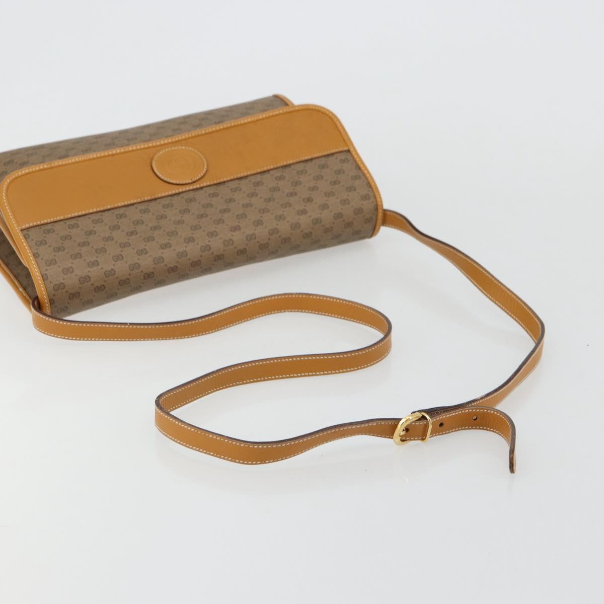 GUCCI Micro GG Supreme Shoulder Bag PVC Beige Gold 004 58 0264 Auth BA12708