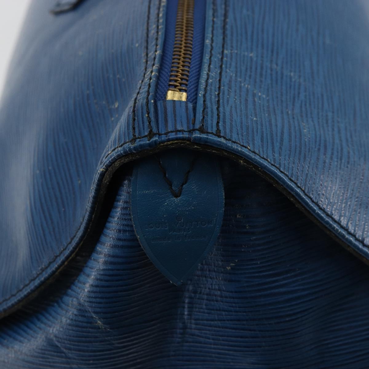 LOUIS VUITTON Epi Speedy 40 Hand Bag Toledo Blue M42985 LV Auth BA12739