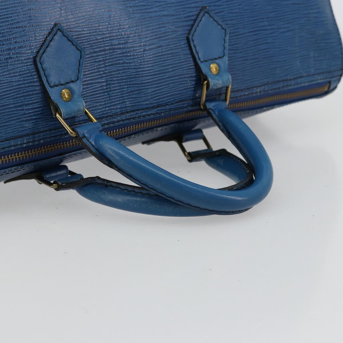 LOUIS VUITTON Epi Speedy 40 Hand Bag Toledo Blue M42985 LV Auth BA12739