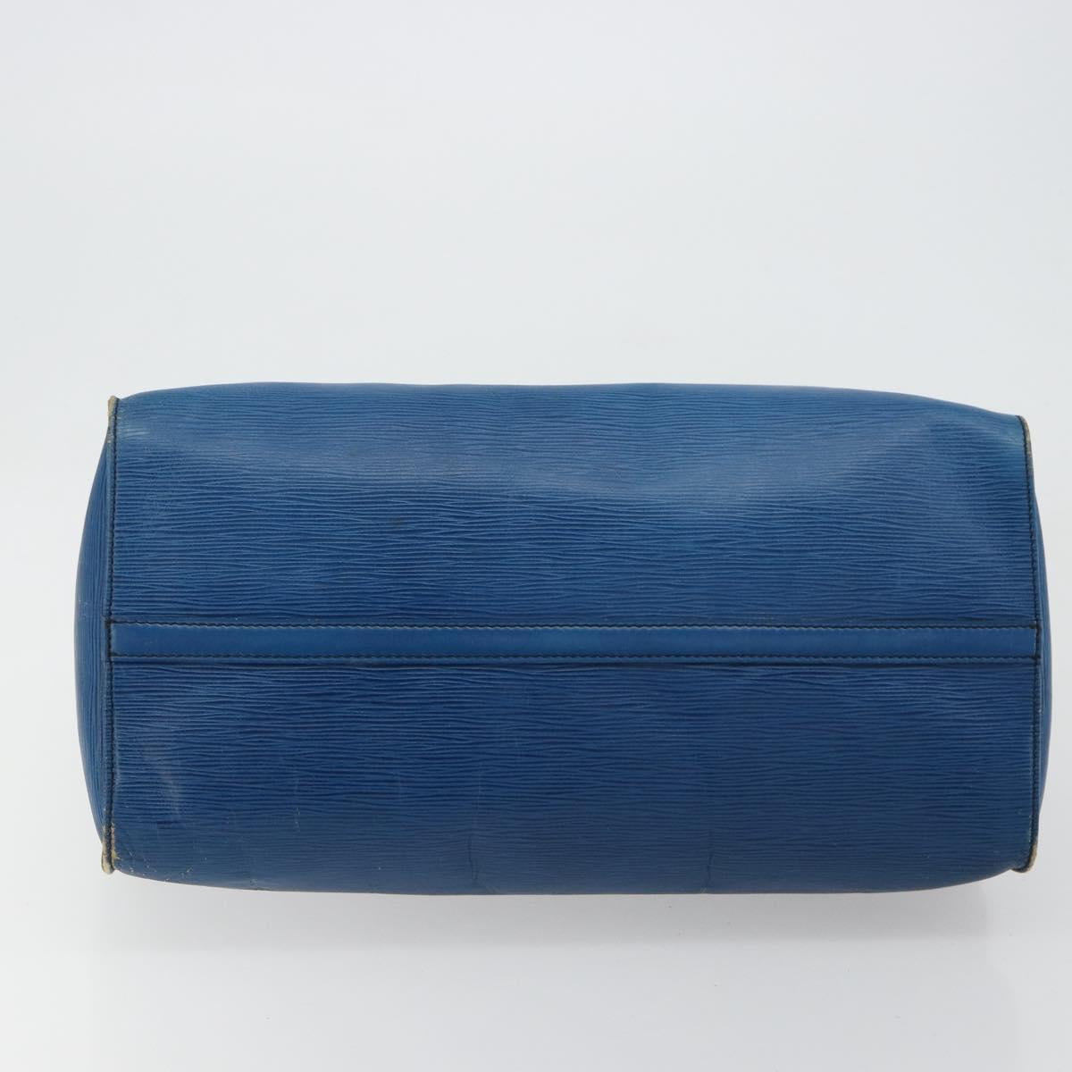 LOUIS VUITTON Epi Speedy 40 Hand Bag Toledo Blue M42985 LV Auth BA12739
