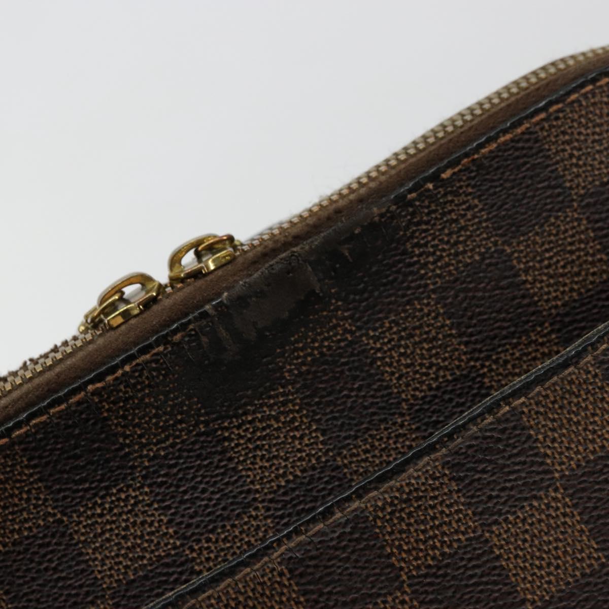 LOUIS VUITTON Damier Ebene Belem MM Hand Bag N51174 LV Auth BA12741