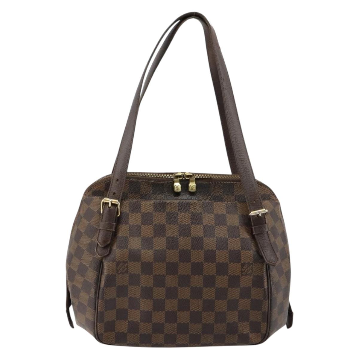LOUIS VUITTON Damier Ebene Belem MM Hand Bag N51174 LV Auth BA12741