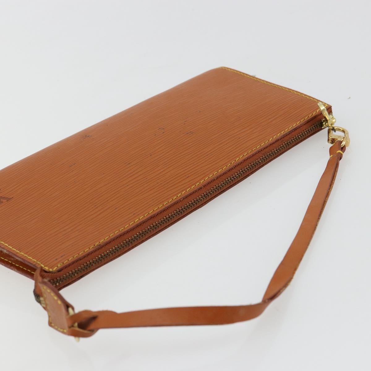 LOUIS VUITTON Epi Pochette Accessoires Pouch Brown M52953 LV Auth BA12751
