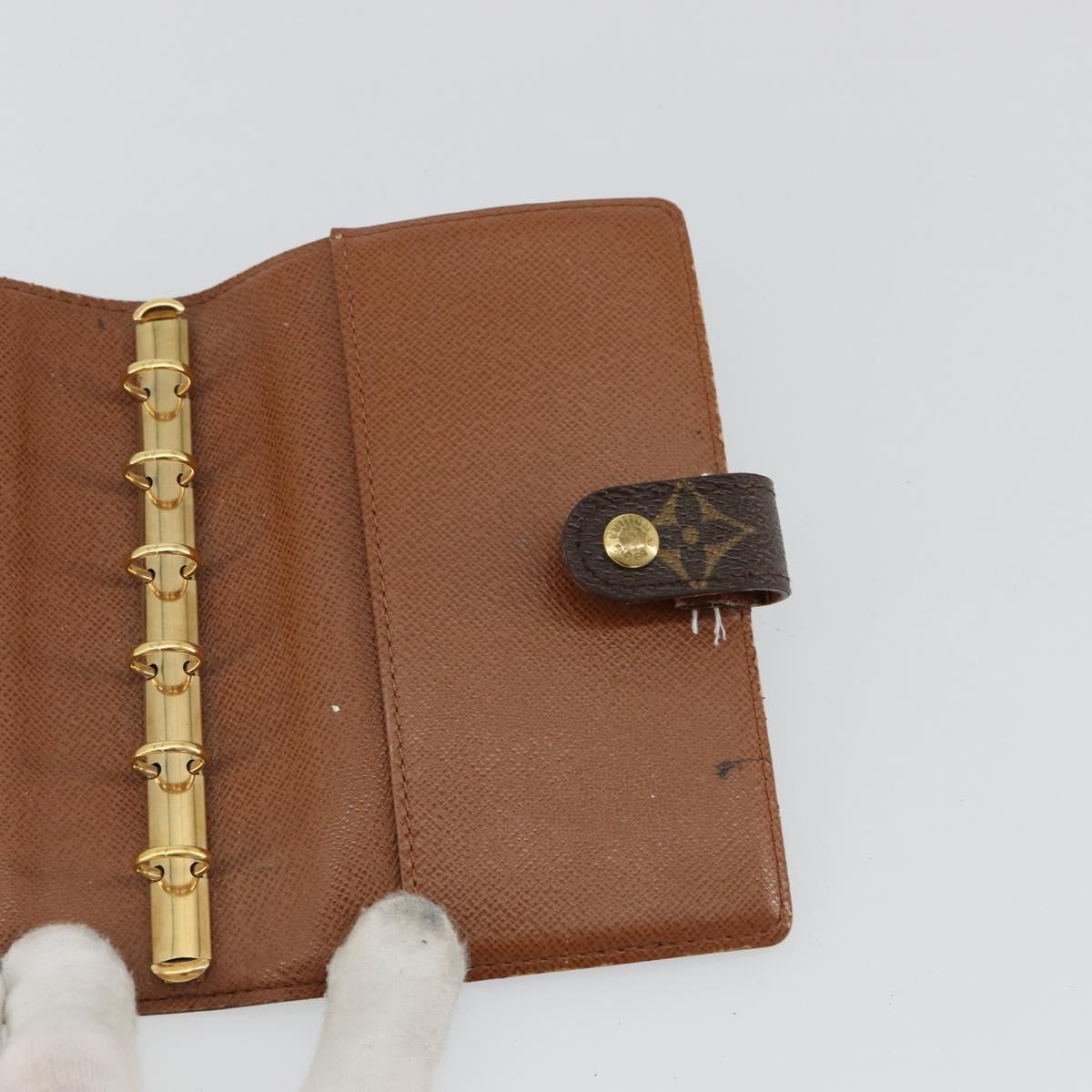 LOUIS VUITTON Monogram Agenda PM Day Planner Cover R20005 LV Auth BA12752
