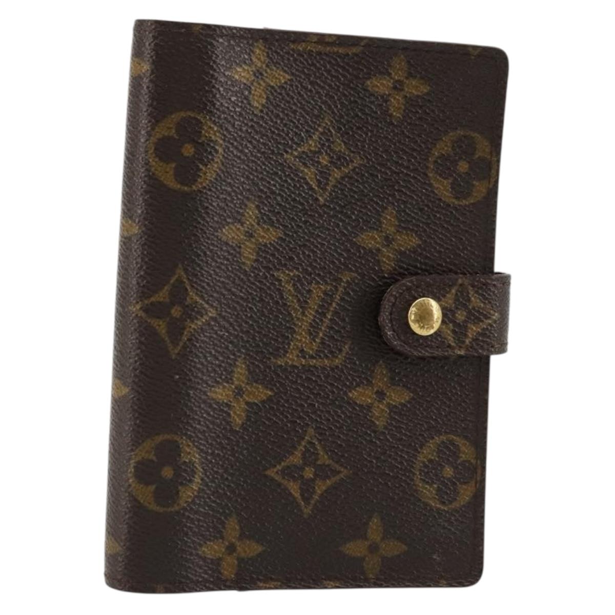 LOUIS VUITTON Monogram Agenda PM Day Planner Cover R20005 LV Auth BA12752