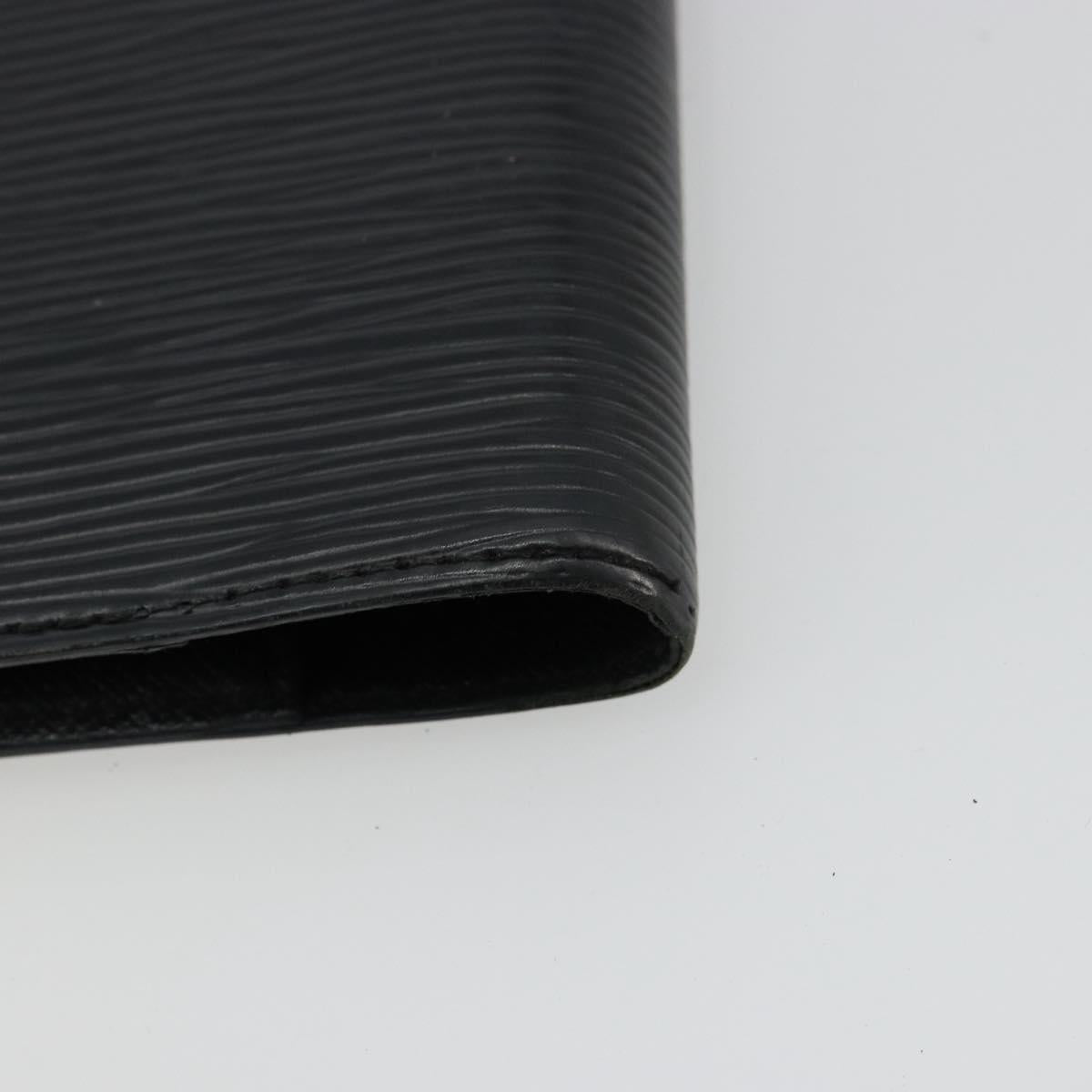 LOUIS VUITTON Epi Agenda PM Day Planner Cover Black R20092 LV Auth BA12755