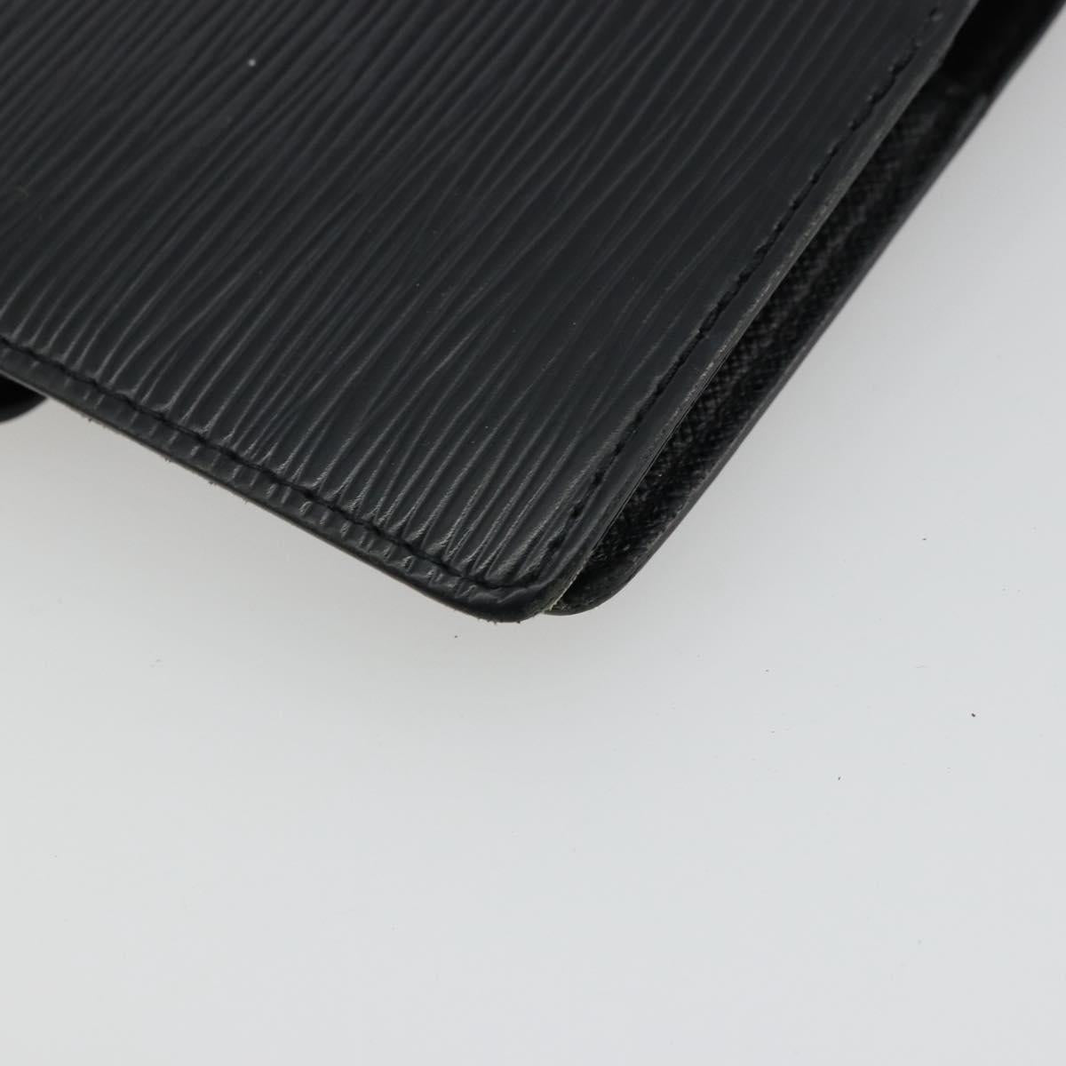 LOUIS VUITTON Epi Agenda PM Day Planner Cover Black R20092 LV Auth BA12755